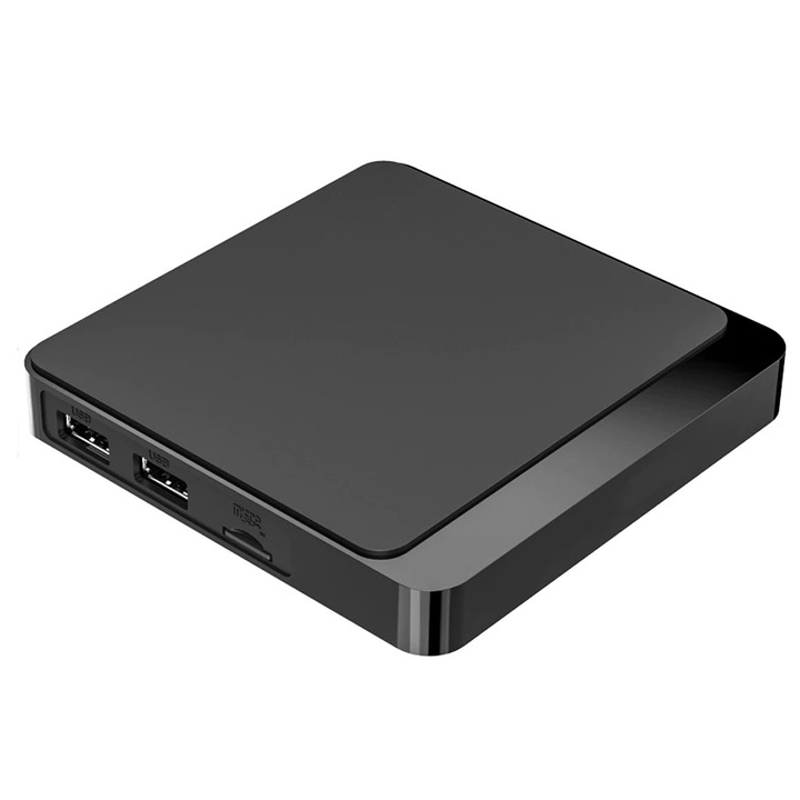 Компютър TV Smart Box Runmus® X3 Pro Plus+ 3228A, 4K, мини, двоен Android 10, WI-FI, ARM® Cortex™ A7 CPU, HDR, DDR3 2GB RAM, HDMI, 16GB памет, BT 4.1, черен