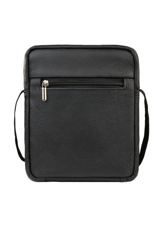 Мъжка чанта Abruzzo ABR-48 от естествена кожа 23х18.5х6.5см черна