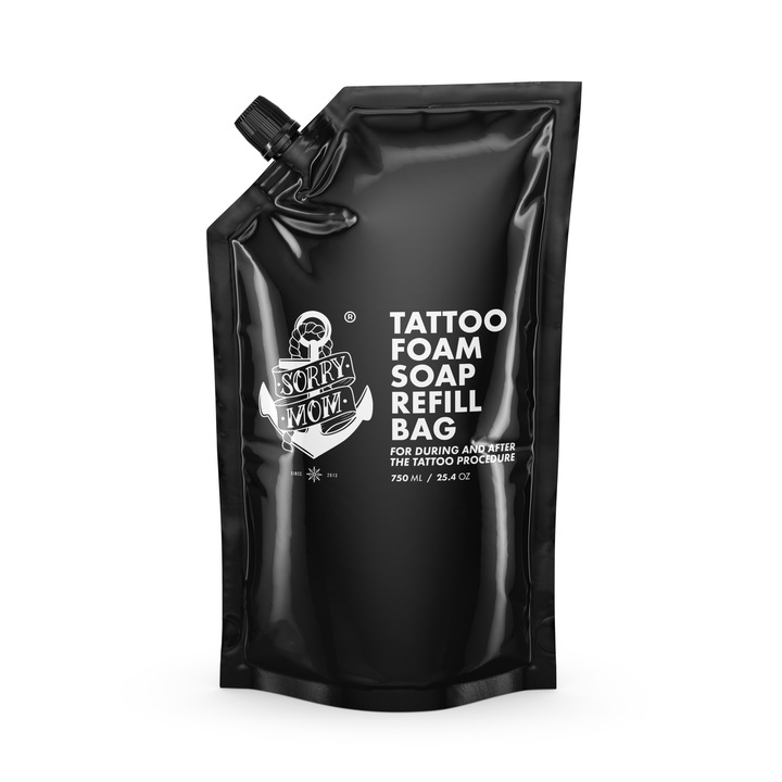 Spuma Curatare, Sorry Mom, Tattoo Cleansing Foam, Dupa Tatuaj, REFILL BAG 750ml