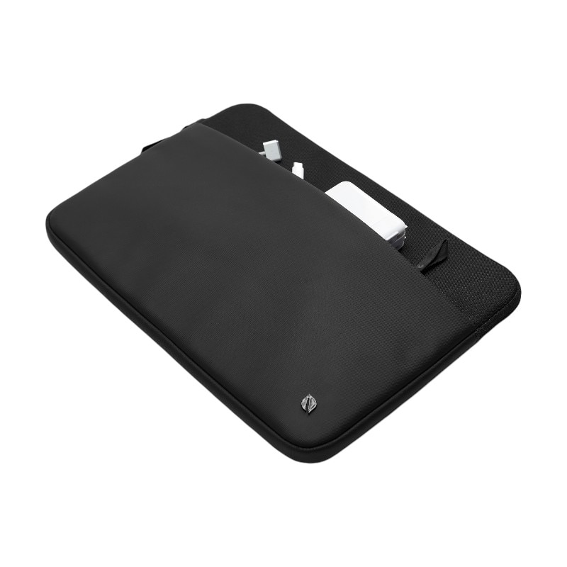 Husa laptop InCase A.R.C. cu buzunar pentru MacBook Pro 16", reciclabila, 39x29x3cm, neagra