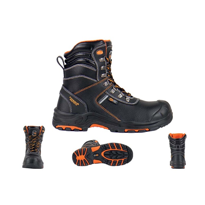 Bocanci de protecție Polska Grupa Tekstylna, piele naturală, impermeabili, mărimea 42, rezistenți la căldură și ulei, antistatici