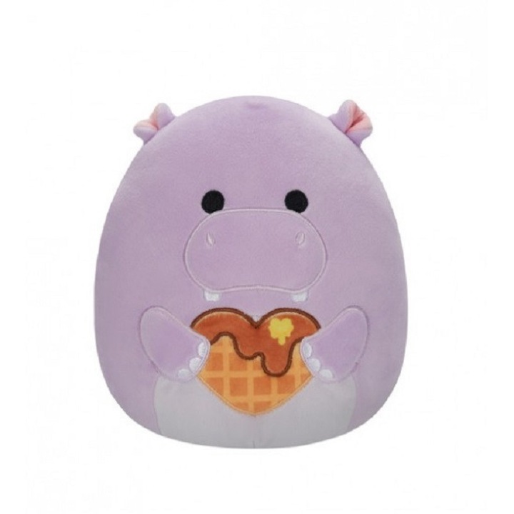 Jucarie de plus 19 cm, Hanna hipopotam mov, Squishmallows