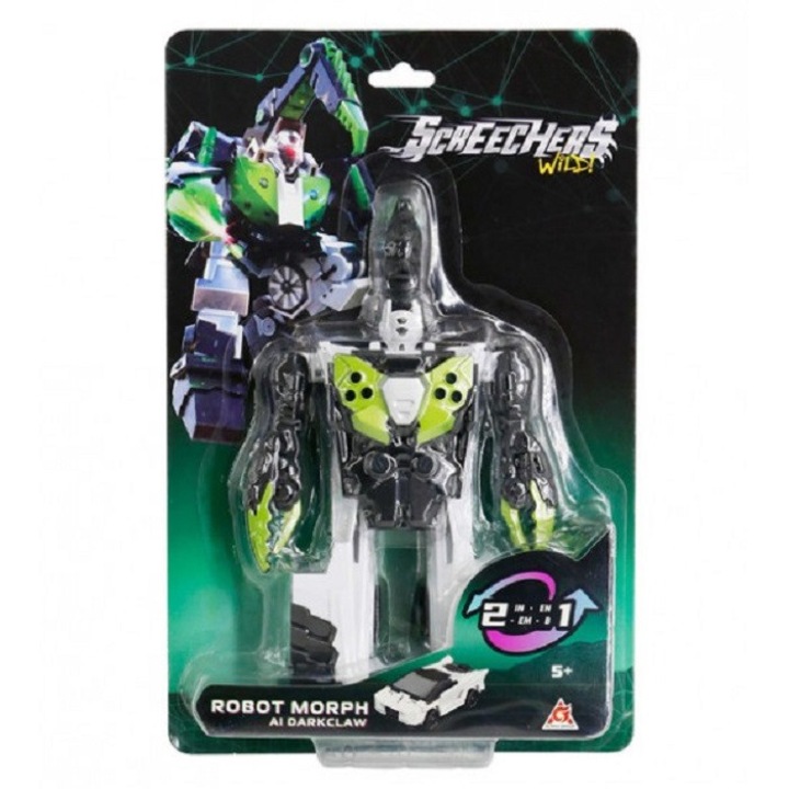 Детска играчка робот-трансформер Robot Morph Ai Darkclaw, Screechers Wild! S5