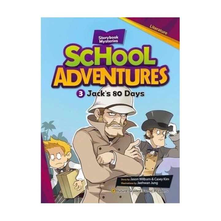 School Adventures, 3 - Jack's 80 Days, Level 2 + CD, E-future