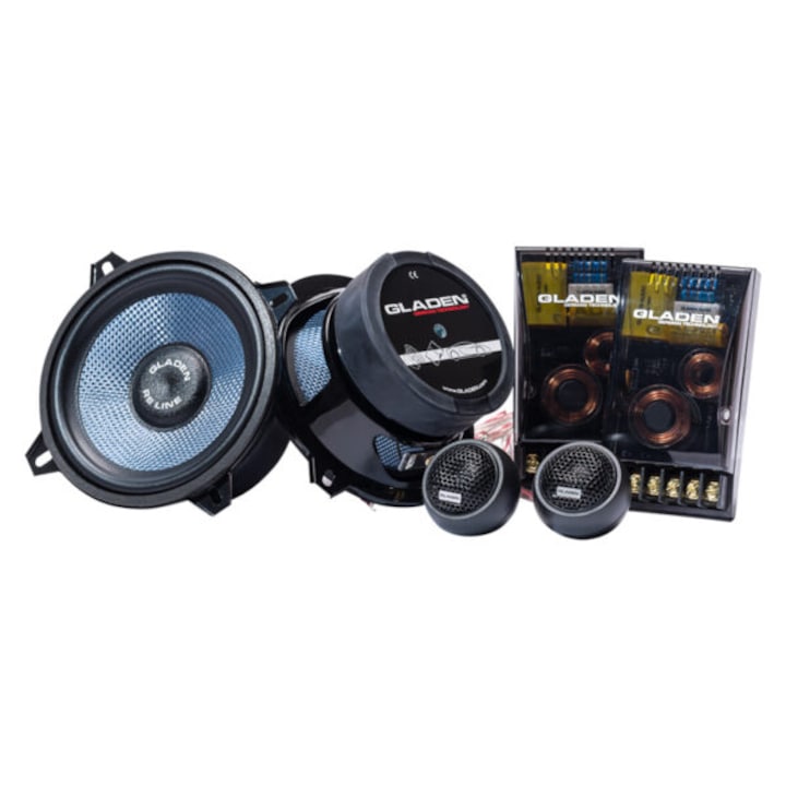 Subwoofer Gladen RS130 G2, 130mm, 90W, 3Ω, 25mm пищялка, корпус от плексиглас