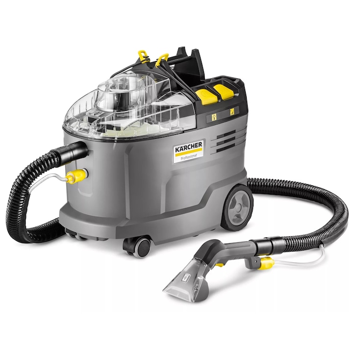 Прахосмукачка Karcher Puzzi 9/1 Bp Pack, 7.5 Ah, със зарядно, 540x332x460mm, 7.6kg