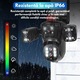 Camera de supraveghere tripla, Spionescu, P8, 16MP, 720 grade, ultra HD 8K, Wi-Fi, vedere nocturna, senzor de miscare, stocare SD/cloud, alarma, negru