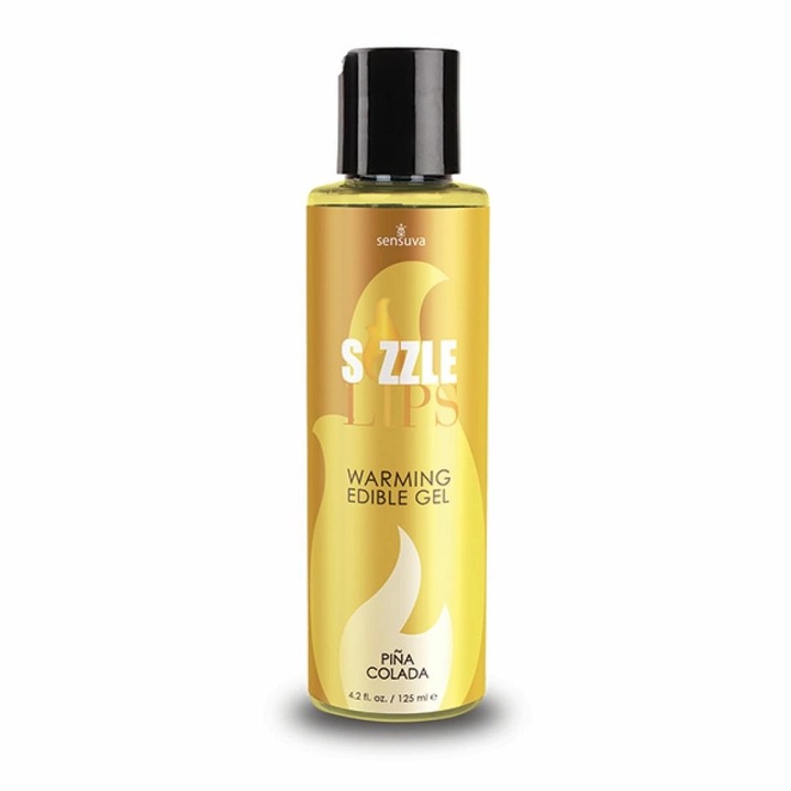 Élénkítő ehető gél - Sensuva Sizzle Lips, pinacolada, 125 ml