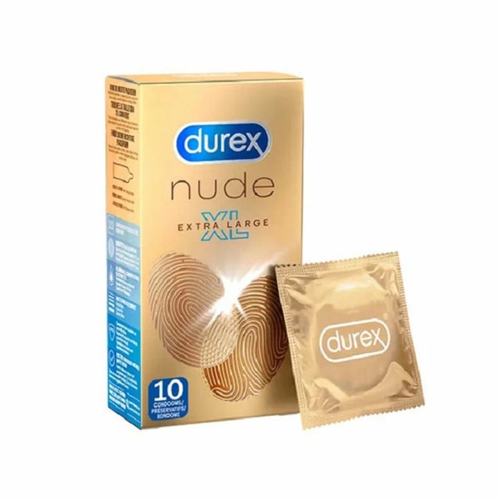 Prezervative Durex Nude XL, 10 buc, latex, 20x5.7cm
