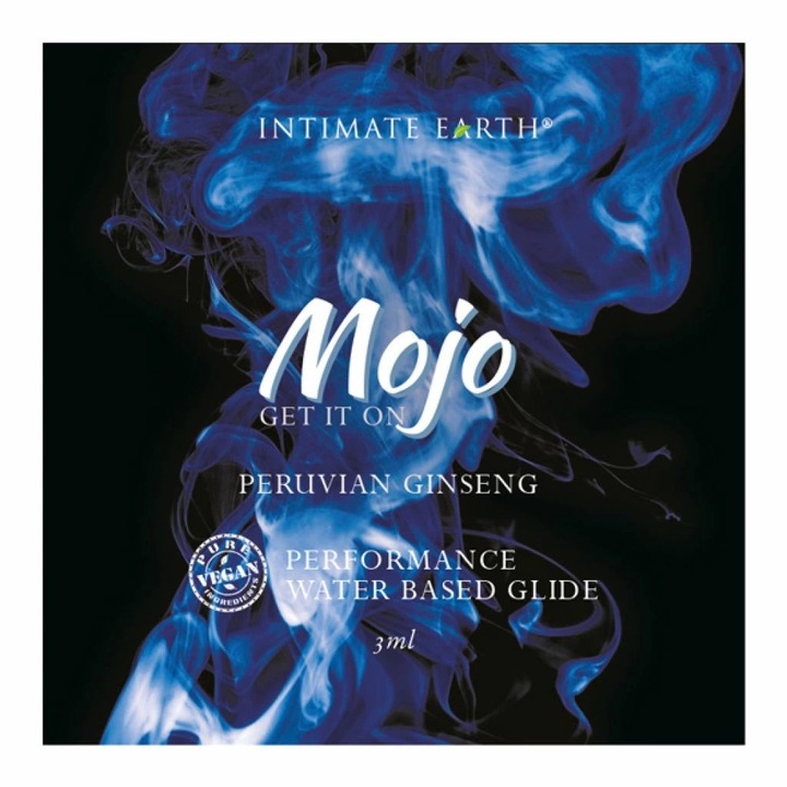 Intimate Earth síkosító, Mojo vízbázisú Performance Glide, 3 ml, vegán, parabénmentes