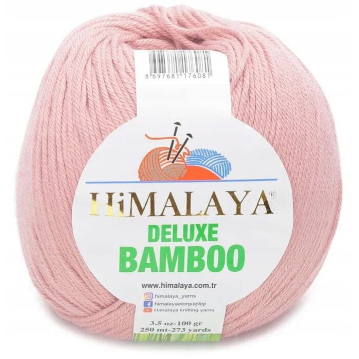 Fire textile Himalaya Deluxe Bamboo, 60% bambus, 40% bumbac, 100g, 250m, culoare 124-44
