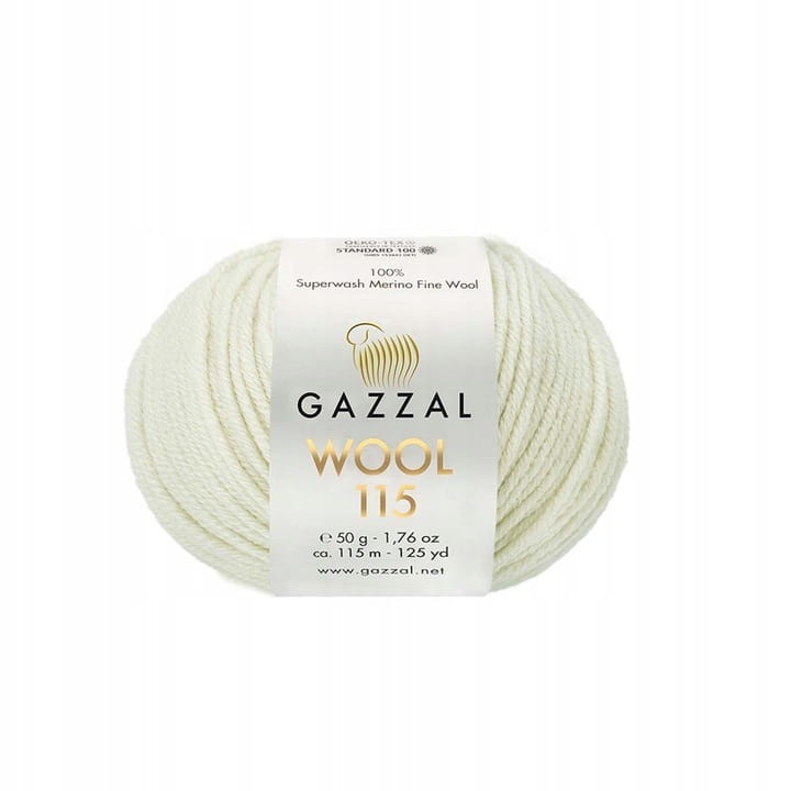 Garnitur Gazzal Wool 115, 100% lana merino superwash, 50g, 115m, culoare 3301