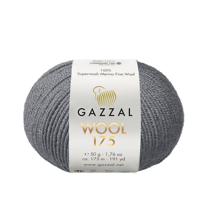 Garn Gazzal Wool 175, 100% lana merino, 50g/175m, 3,5-4mm, 302