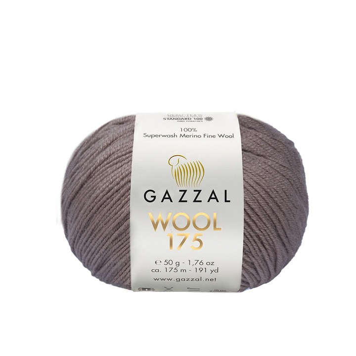 Garn Gazzal Wool 175, 100% lana merino, 50g/175m, 3,5-4mm, multicolor