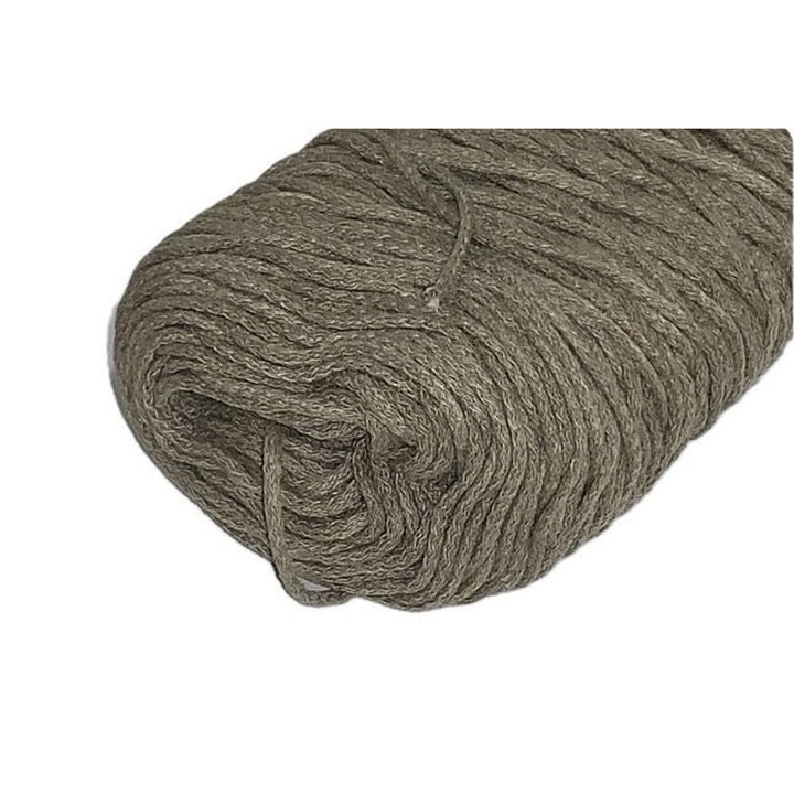 Sznur bumbac cu miez Himalaya, 3mm, 100m, pentru crosetat si macrame, alb