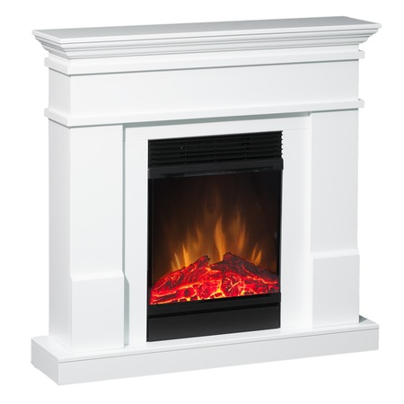 Semineu Mini Lisabona Alb - cu focar 3D Dimplex Optiflame MiniEngine cu sunet