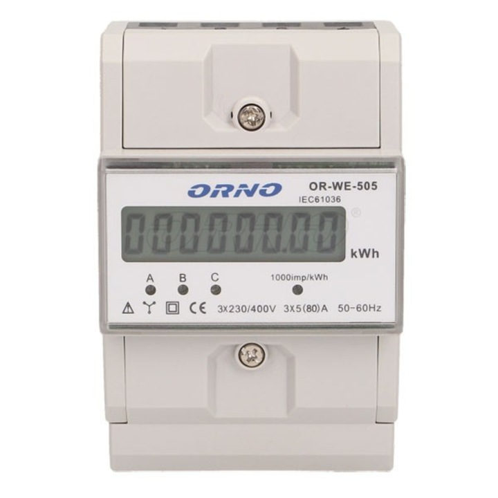 Contor trifazic ORNO OR-WE-505, 80A