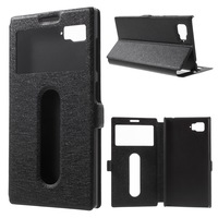 Husa Lenovo Vibe Z2, Piele Ecologica, Dublu Decupaj, Inchidere Magnetica, Culoare Negru