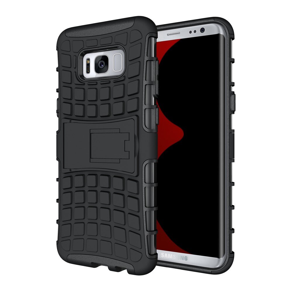 Carcasa Samsung Galaxy S8 Plus G955, Culoare Negru, Protectie Completa, Kickstand
