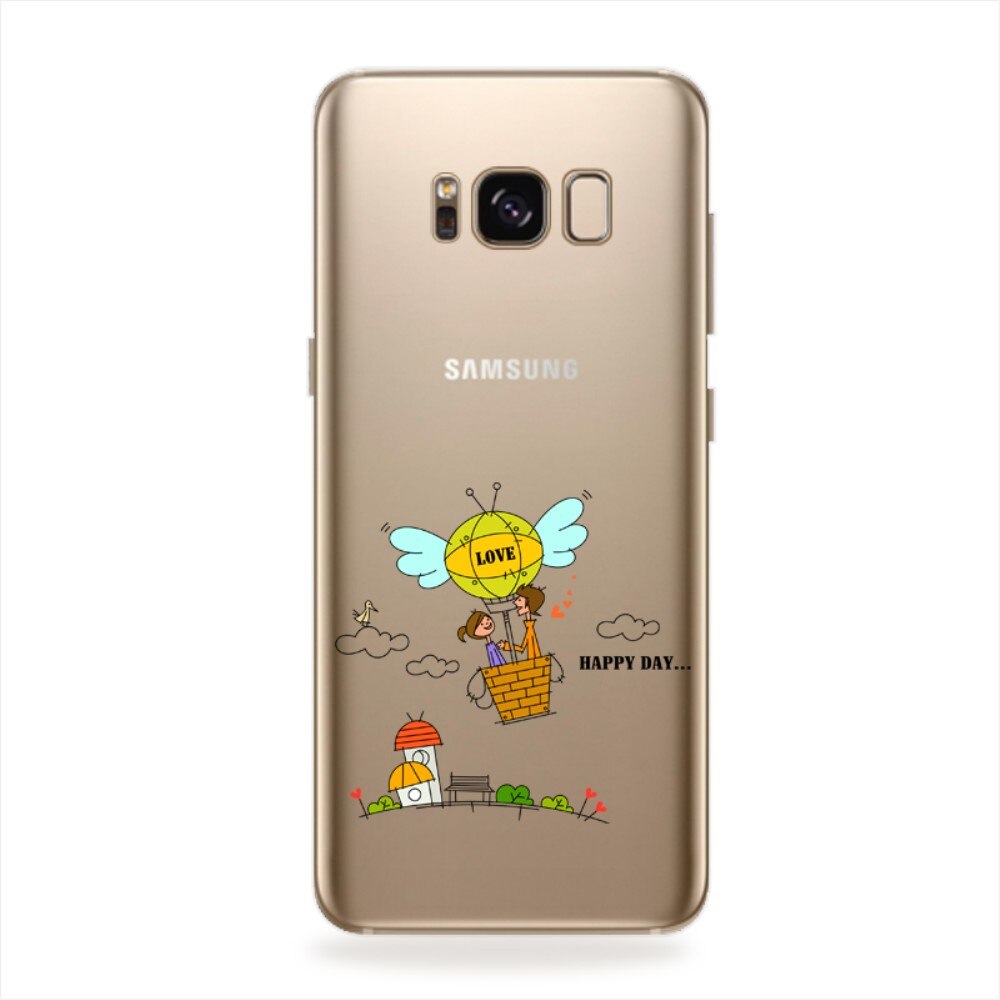 Husa Samsung Galaxy S8 G950, Carcasa Silicon, Imprimeu Lovers on Hot-air Balloon