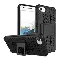 Carcasa Lenovo Zuk Z2, Kickstand, Silicon + Plastic, Protectie Spate, Culoare Negru
