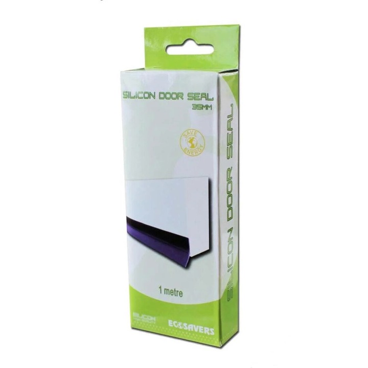 Уплътнение за врата EcoSavers, 1м, светло сиво, за намаляване на топлинните загуби