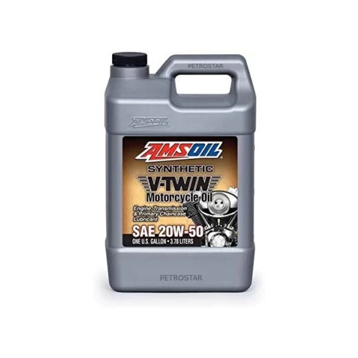 Ulei motor Amsoil Full sintetic 20W50 3.78L, compatibil cu motoare Harley-Davidson, Ducati, BMW, multicolor
