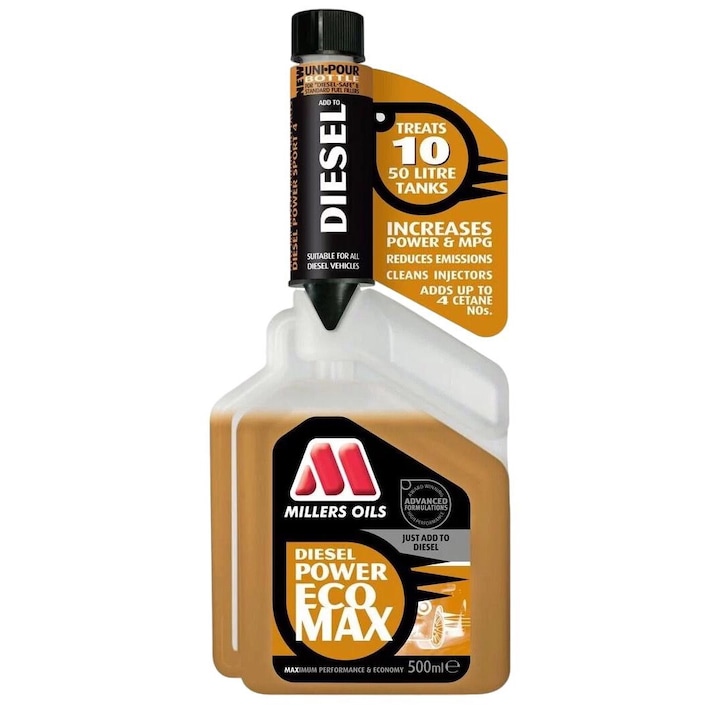 Aditiv curatare Diesel Power Eco Max, Millers Oils, 500 ml