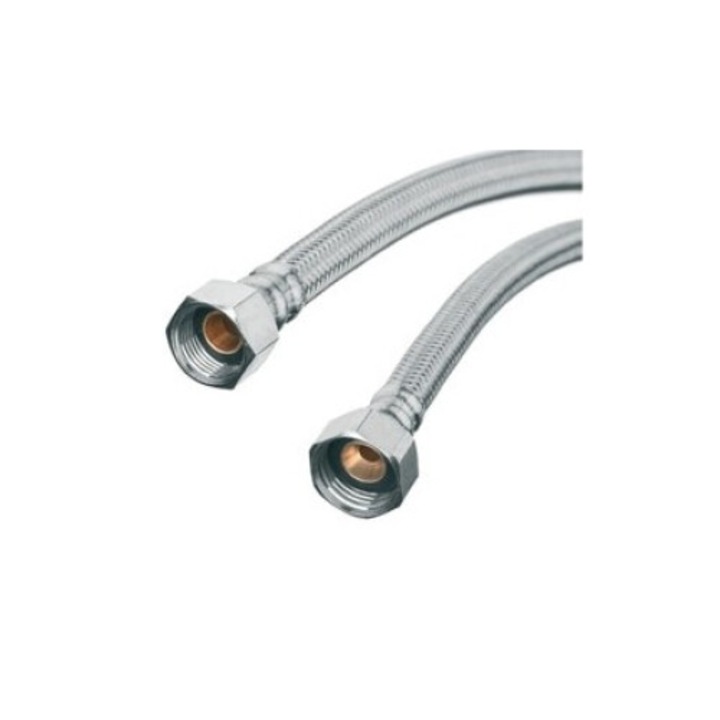 Racord impletit, 50cm, 1/2*3/4, otel inoxidabil, cu filet interior