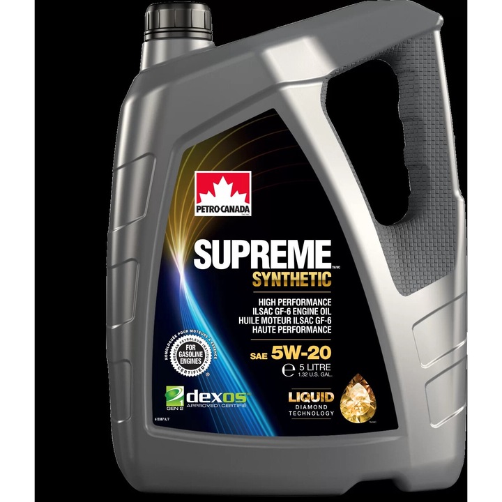 Ulei motor Petro-Canada Supreme Synthetic 5W20, 5L, bifuel