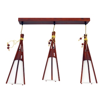 Lustra Indiana Lemn Liniar 3X60W E27 Lustra Indiana Lemn Liniar 3X60W E27