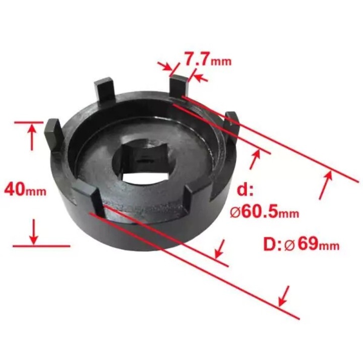 Priza 1/2", H.C.B, 6 dinti, 60,5x69mm