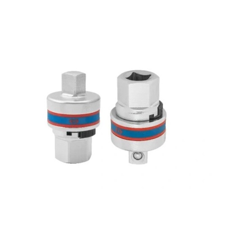 Adaptor cu clichet 1/2", King Tony, Otel crom-vanadiu, Finisaj cromat, 5 trepte, 72 dinti, Argintiu
