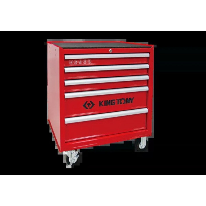 Organizator scule, King Tony, carucior de atelier cu 5 sertare, rosu, fara unelte