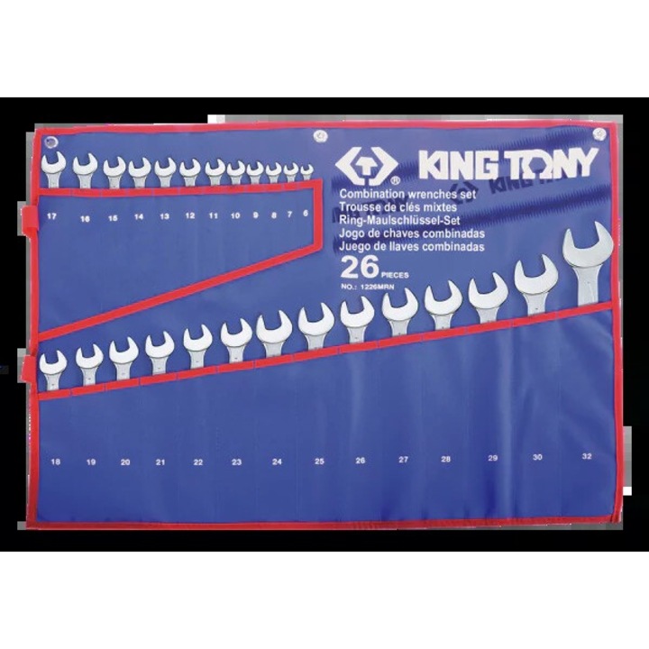 Set chei cu capete hexagonale 26 piese, King Tony, 6x32mm