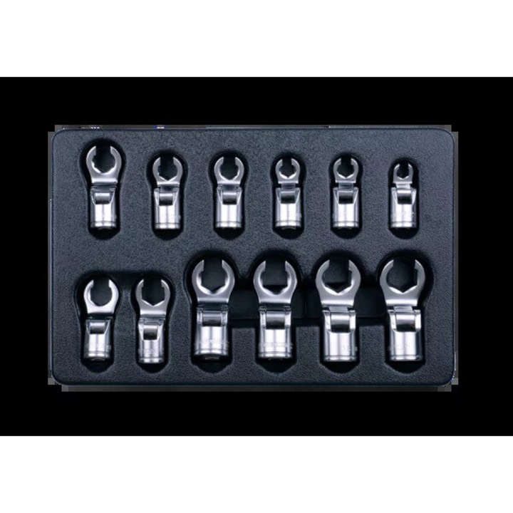 Set 12 piese prize pragubite pentru conducte de frana 3/8", 8-19mm, crom