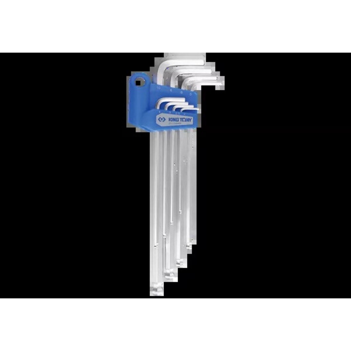 8 db extra hosszú, King Tony imbuszkulcs készlet, golyós, 2-10 mm