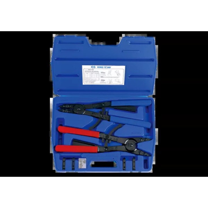 Seger gyűrű fogó készlet, King Tony, 78-155mm, 400mm, 6 cserélhető fej