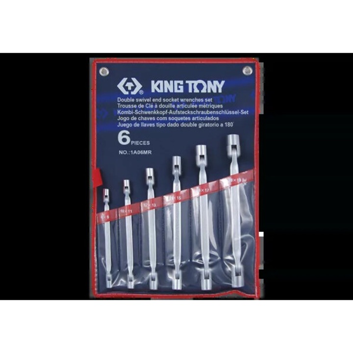 Set chei nasale pragubite King Tony, 6 piese, 8x9mm - 18x19mm, cu etui