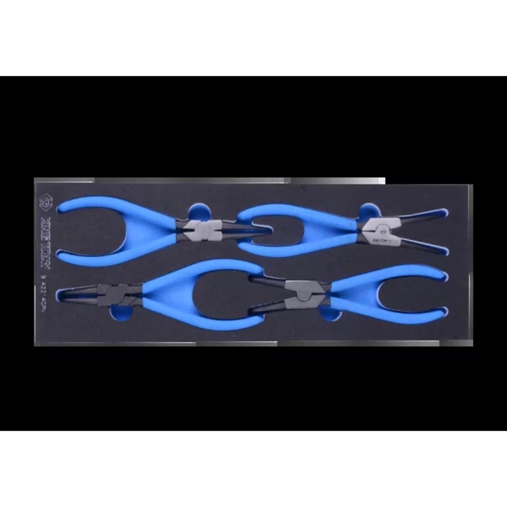 Seger gyűrű fogó készlet, 4 db, King Tony, 180mm, PVC