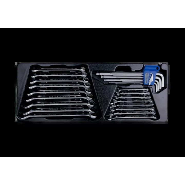 26 darabos készlet - lapos és hatszögletű kulcsok, 6-22mm, 1,5-10mm, King Tony