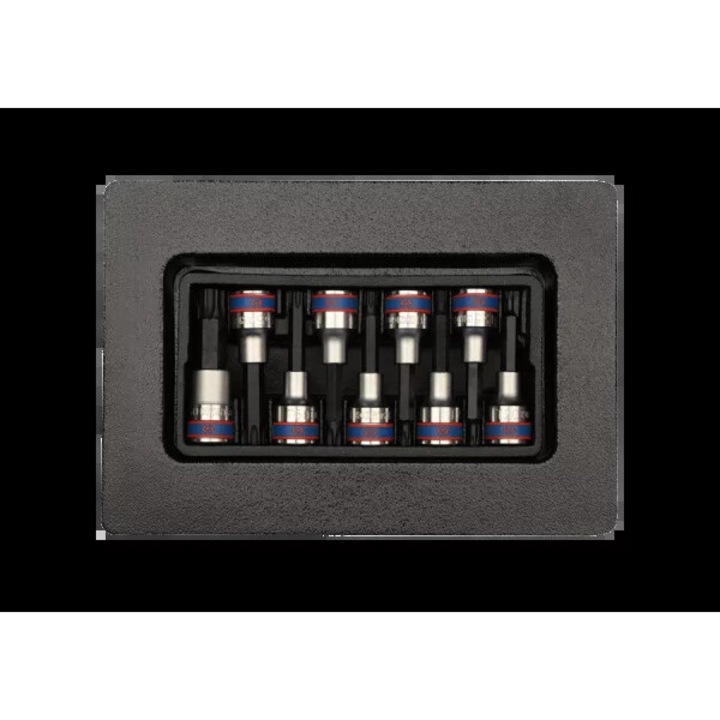 Set 9 nasade TORX 1/2", King Tony, dimensiuni T20-T60