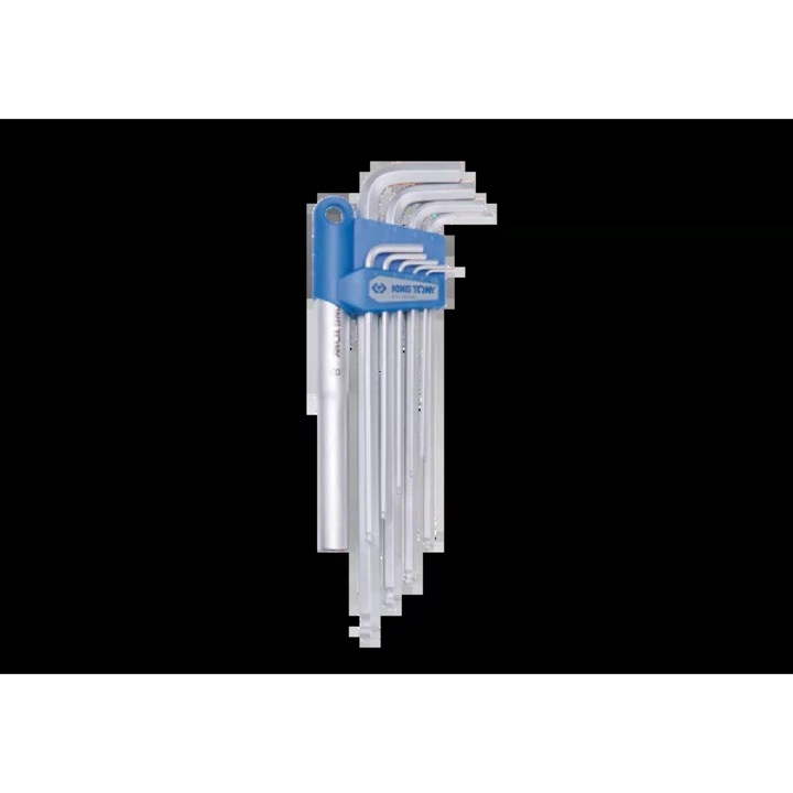 Set chei imbus King Tony 1120M, 9 piese, dimensiuni 1,5-10mm, cu prelungitor 5x6mm, 8x10mm