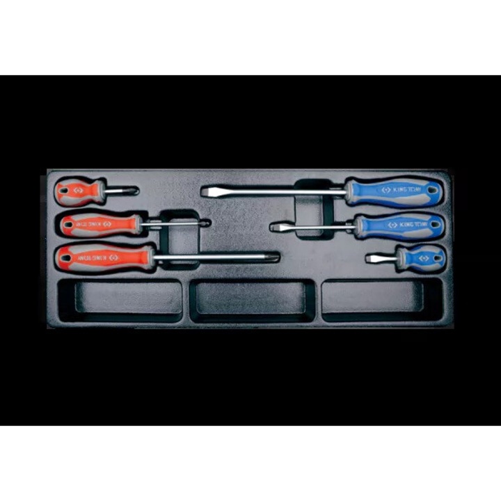 King Tony csavarhúzó készlet, 6 darabos, 6.5x38cm, 5.5x100cm, 8x175cm, 1x80cm, 2x38cm, 3x150cm