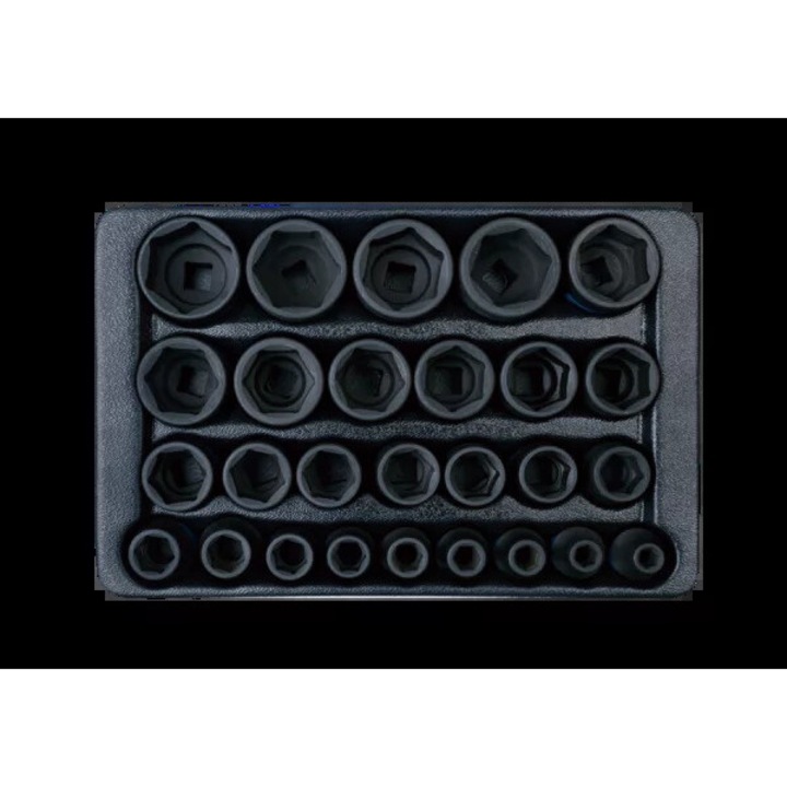 Set chei cu nasade impact 1/2", King Tony, 27 piese, 8x36mm