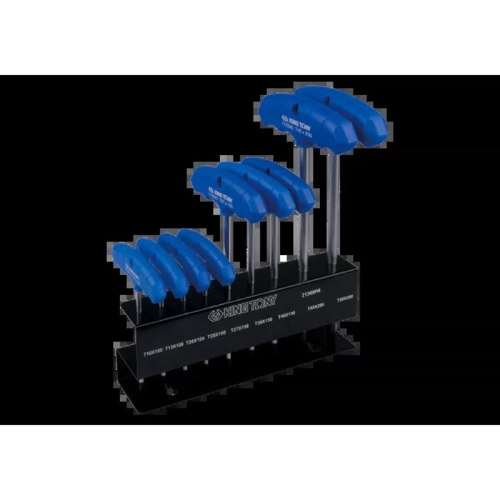 Set chei TORX 9 piese, King Tony, T10-T50, cu suport metalic