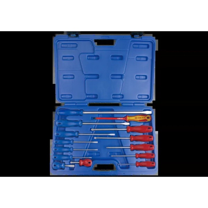 King Tony csavarhúzó készlet, 14 darabos, többszínű, vegyes méretek