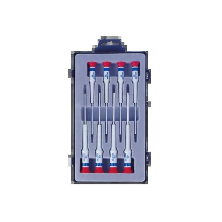 8 darabos laposfejű csavarhúzó készlet, King Tony, méretek 1,0x75 - 4,0x75mm