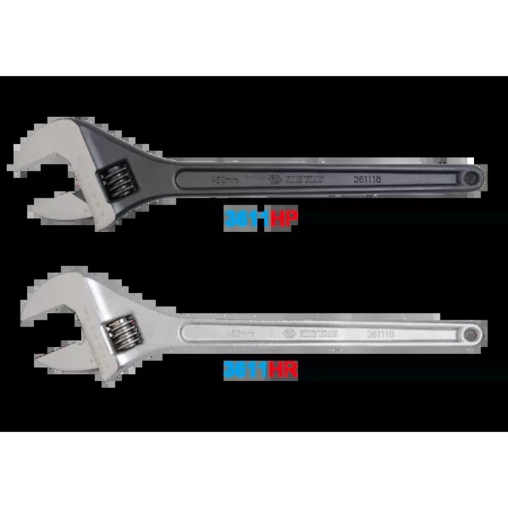 King Tony állítható kulcs, 380mm, krómozott, 43mm