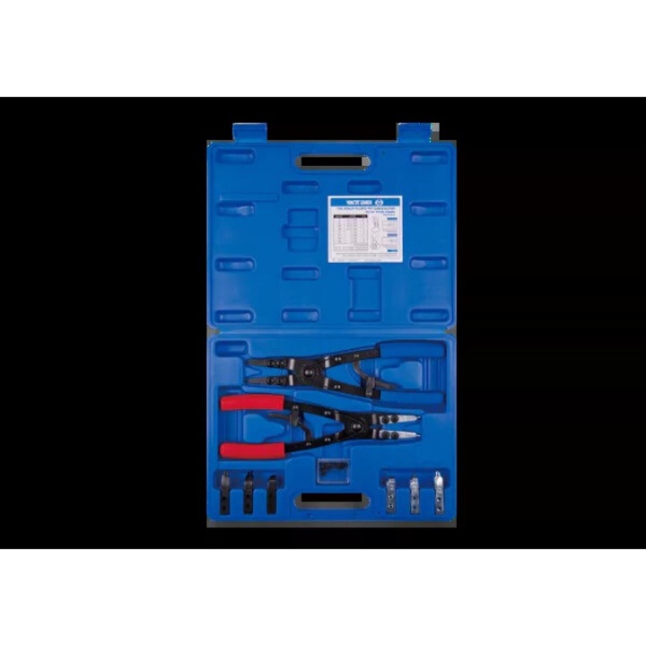 Segera seegergyűrű fogó készlet, King Tony, 65-140mm, 2 cserélhető fej típus, 265mm